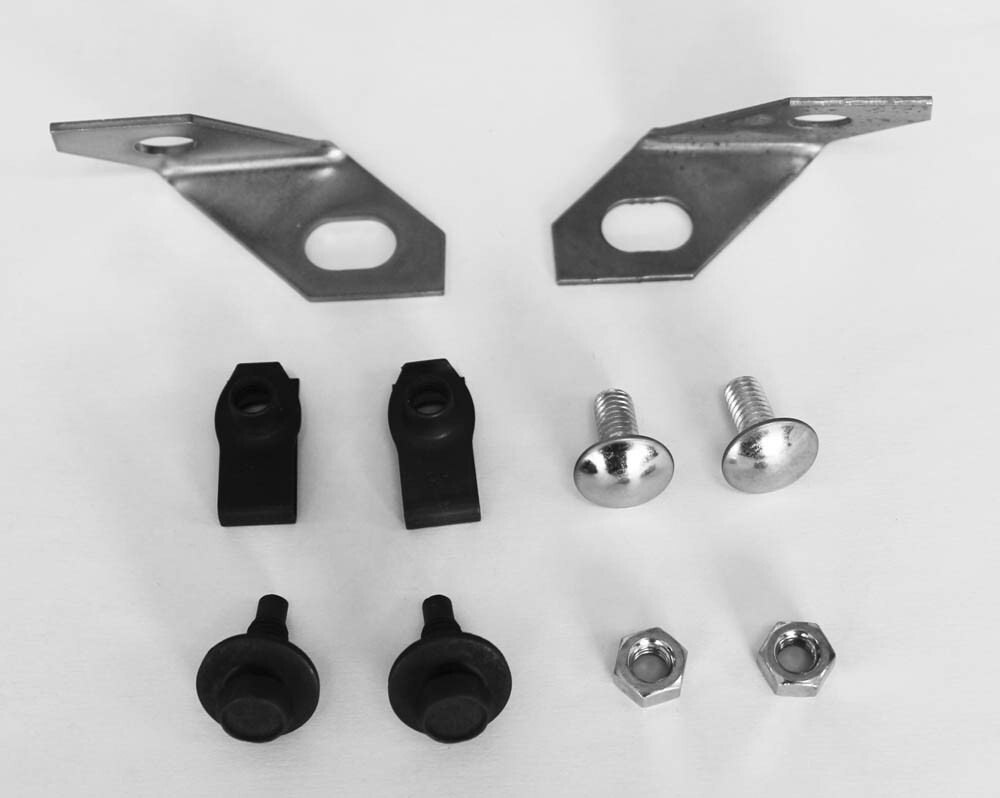 NEW! 1967 - 1968 Mustang Bumper to Fender Brackets and Bolts Kit, Set of 10 Pc
