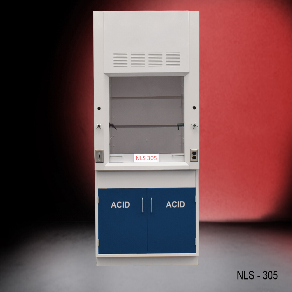 Fisher American 3' Laboratory Fume Hood w/ ACID Storage/ E2-481