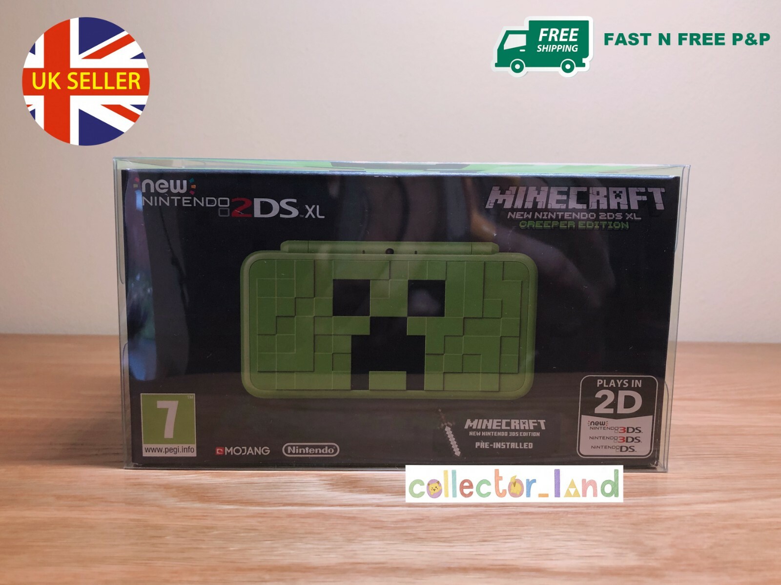 1 x BOX PROTECTOR for NEW Nintendo 2DS XL Console 0.5mm PLASTIC DISPLAY CASE