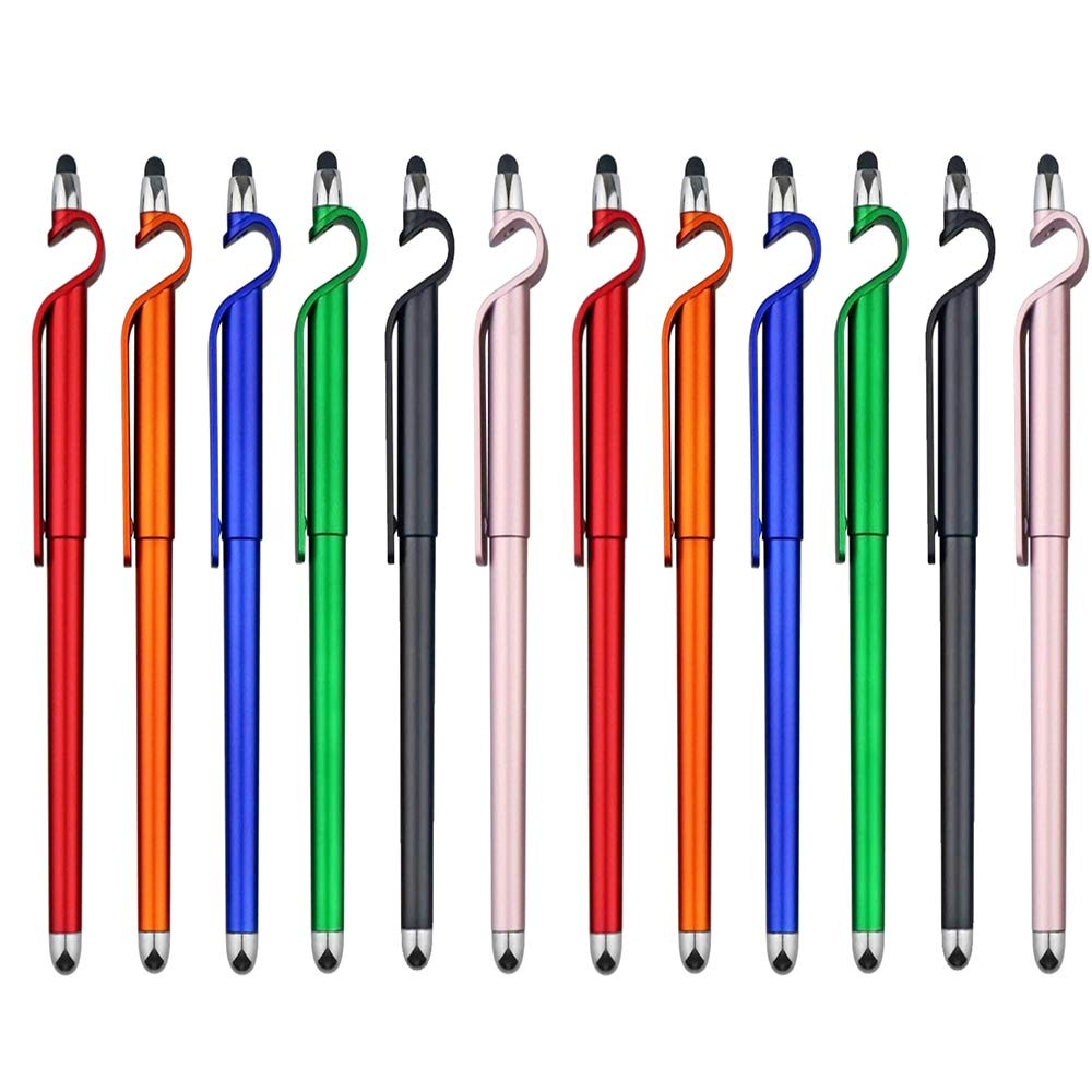 Stylus Pen, SITAKE 12 Pcs Multifunctional 3 in 1 Phone 145 x 12 mm, Style 2