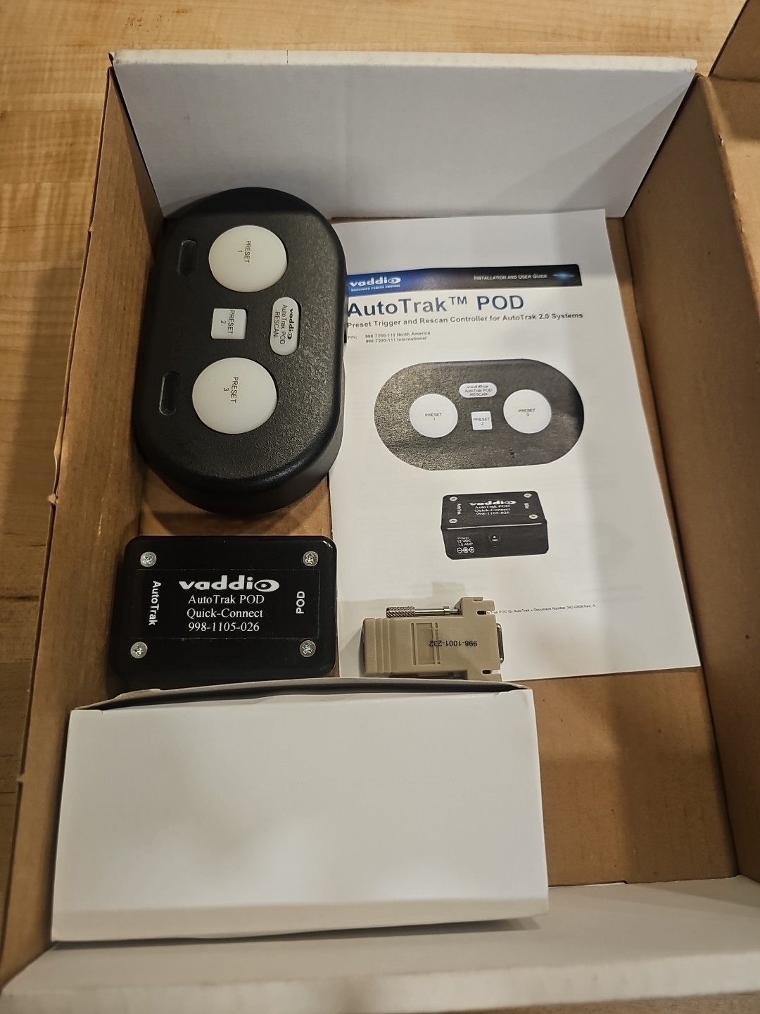 Vaddio AutoTrak Pod Preset Trigger Rescan Controller 998-7200-110 Open Box