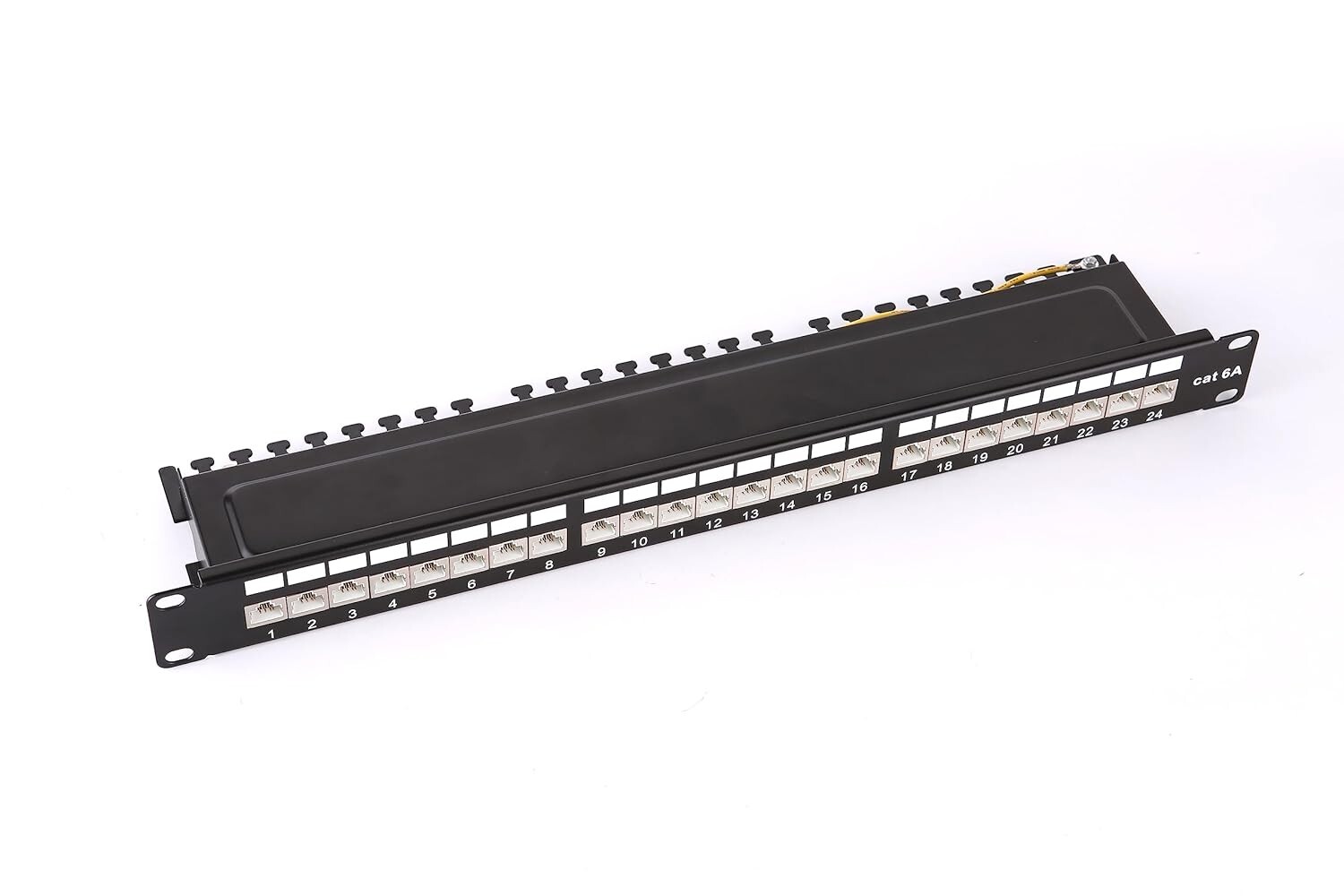 Network Patch Panel for Shielded Cat6A 12 24 Ports Port STP RJ45 Ethernet Rack