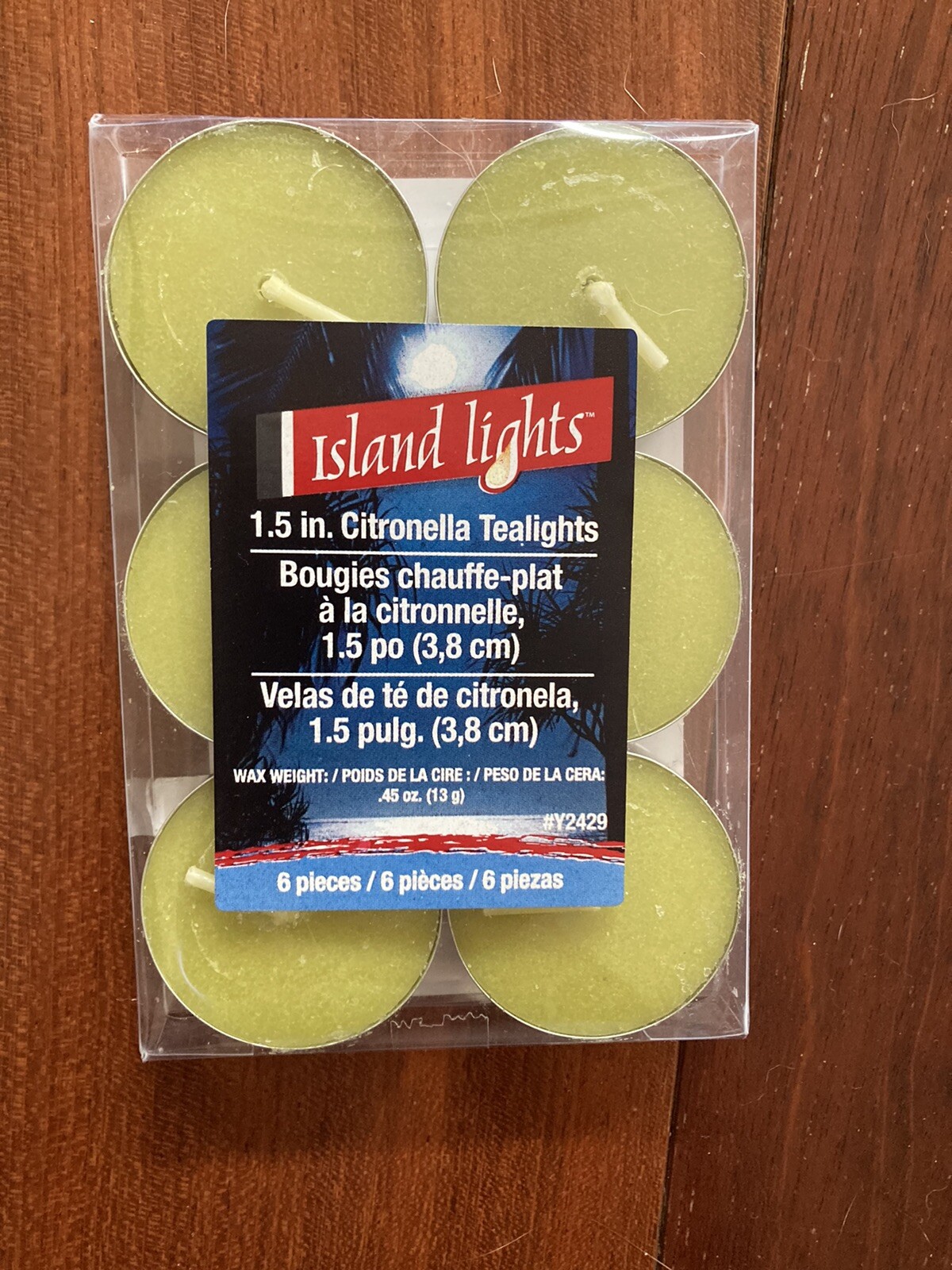 Citronella Tealights - 6 Total  - Yellow - Brand New Unopened