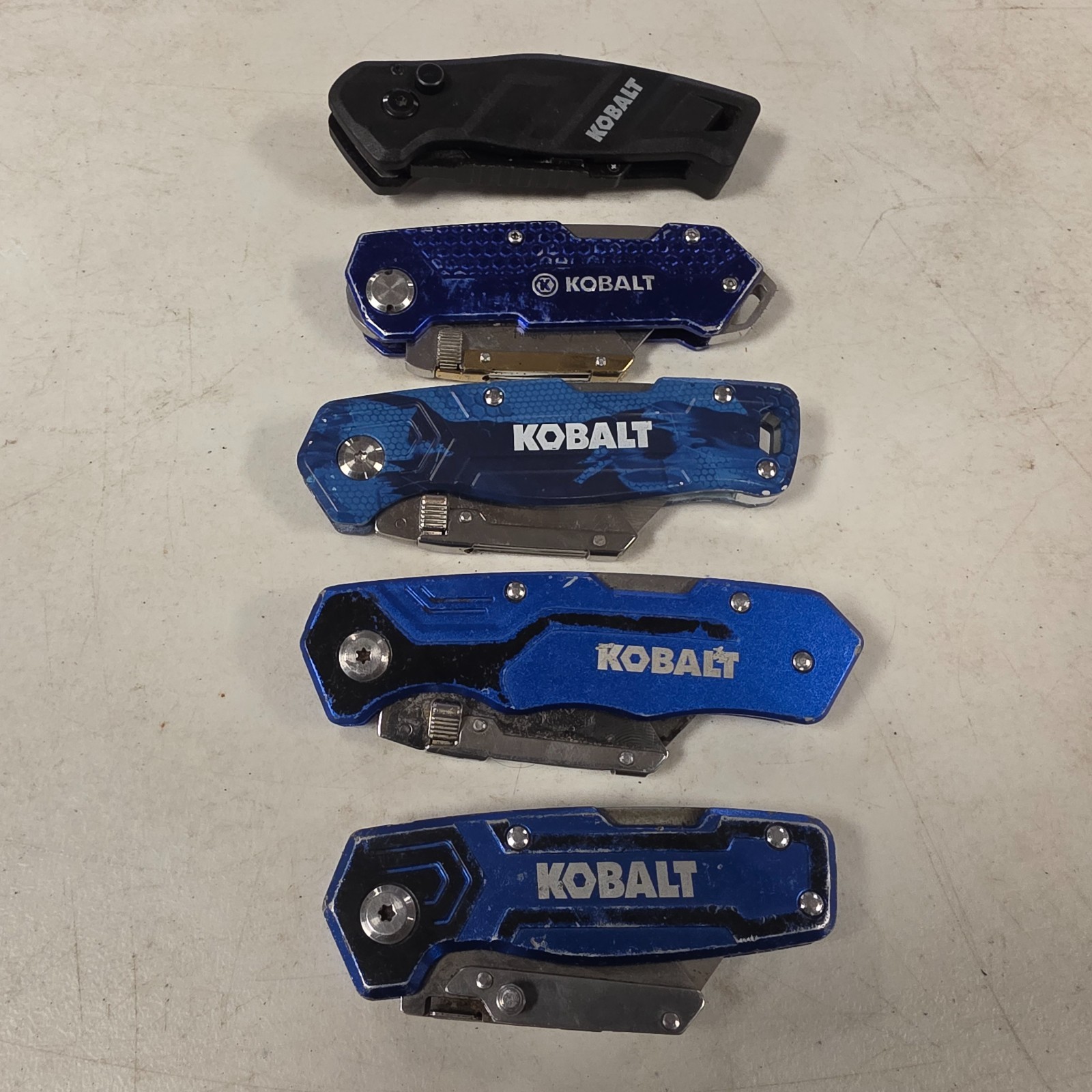LOT OF 5 KOBALT UTILITY KNIVES USED SET #20