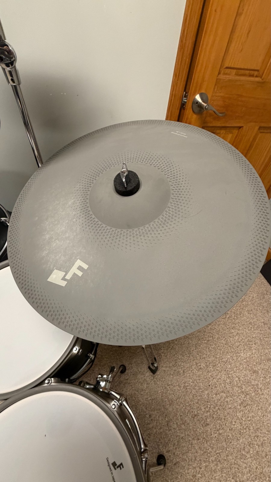 Used - EFNOTE 5X Acoustic Designed Electronic Drum Set Black Oak Wrap