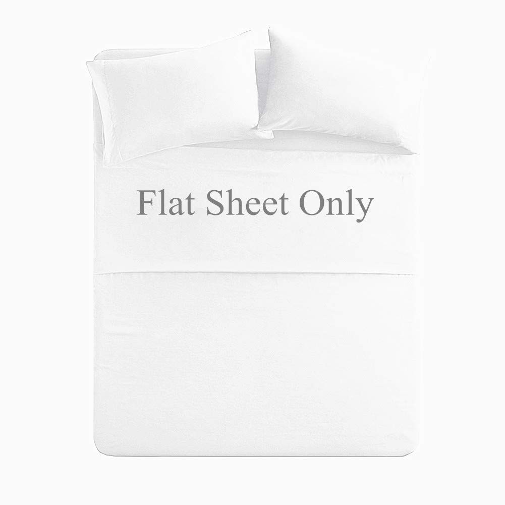 Queen Size Flat Single - 300 Thread Count 100% Egyptian Cotton Quality - Hote...