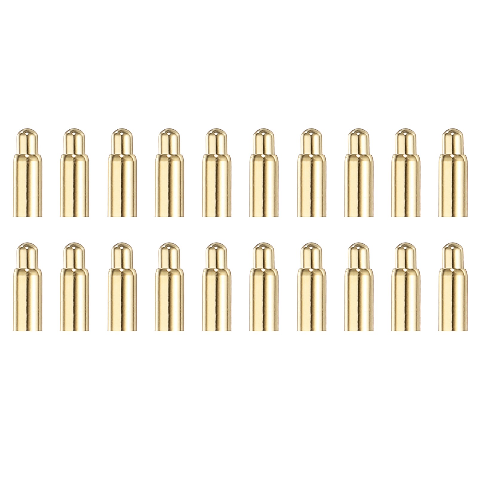 40Pcs 5mm Spring Test Probe Pin, Gold Plated Spring Loaded Thimble Pins