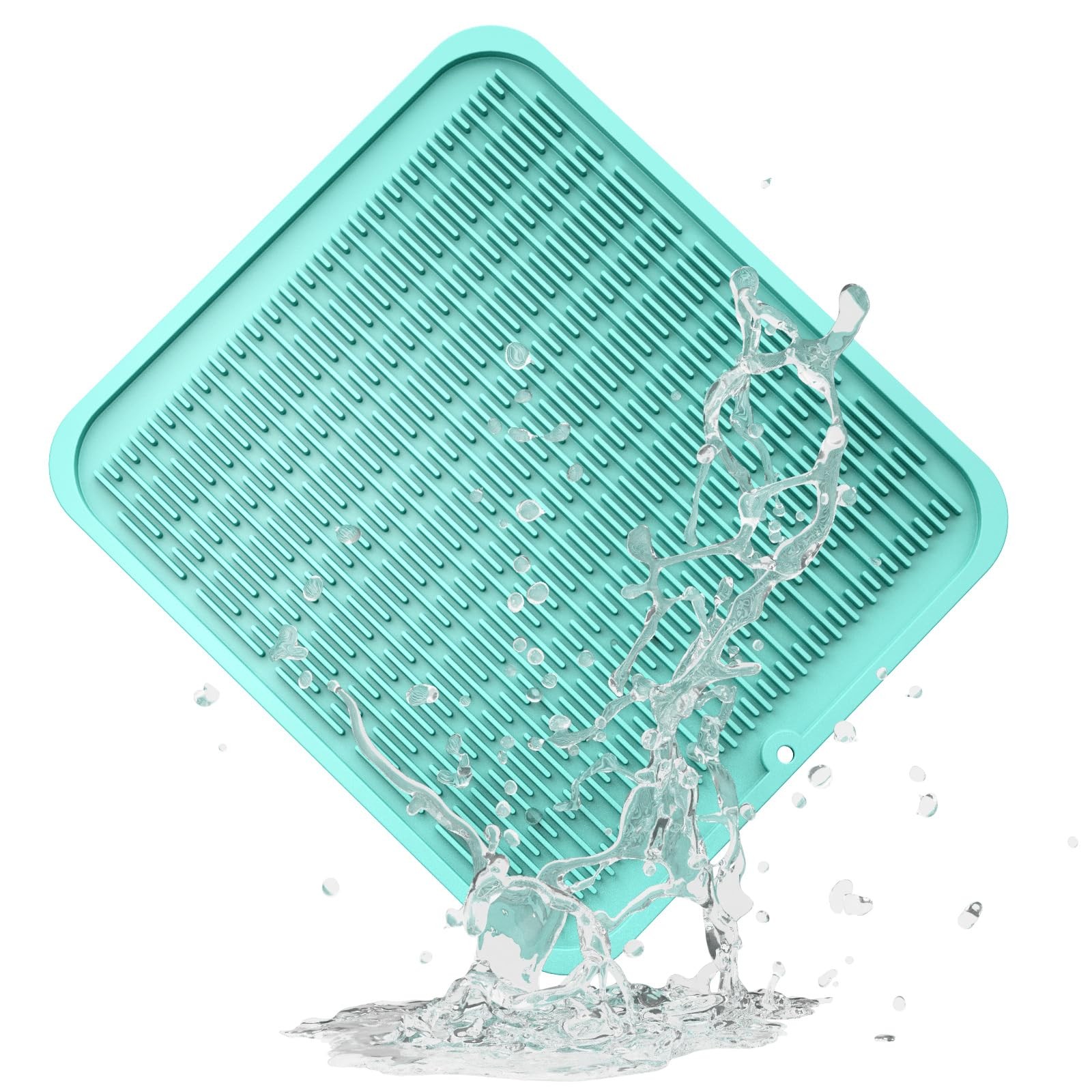 Large Silicone Dish Drying Mat (16" x 18") - XL Heavy Duty Drainboard Mat for...