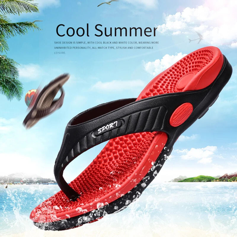 Massage Flip-flops Summer Men Slippers Beach Sandals Comfortable Men Casual Shoe