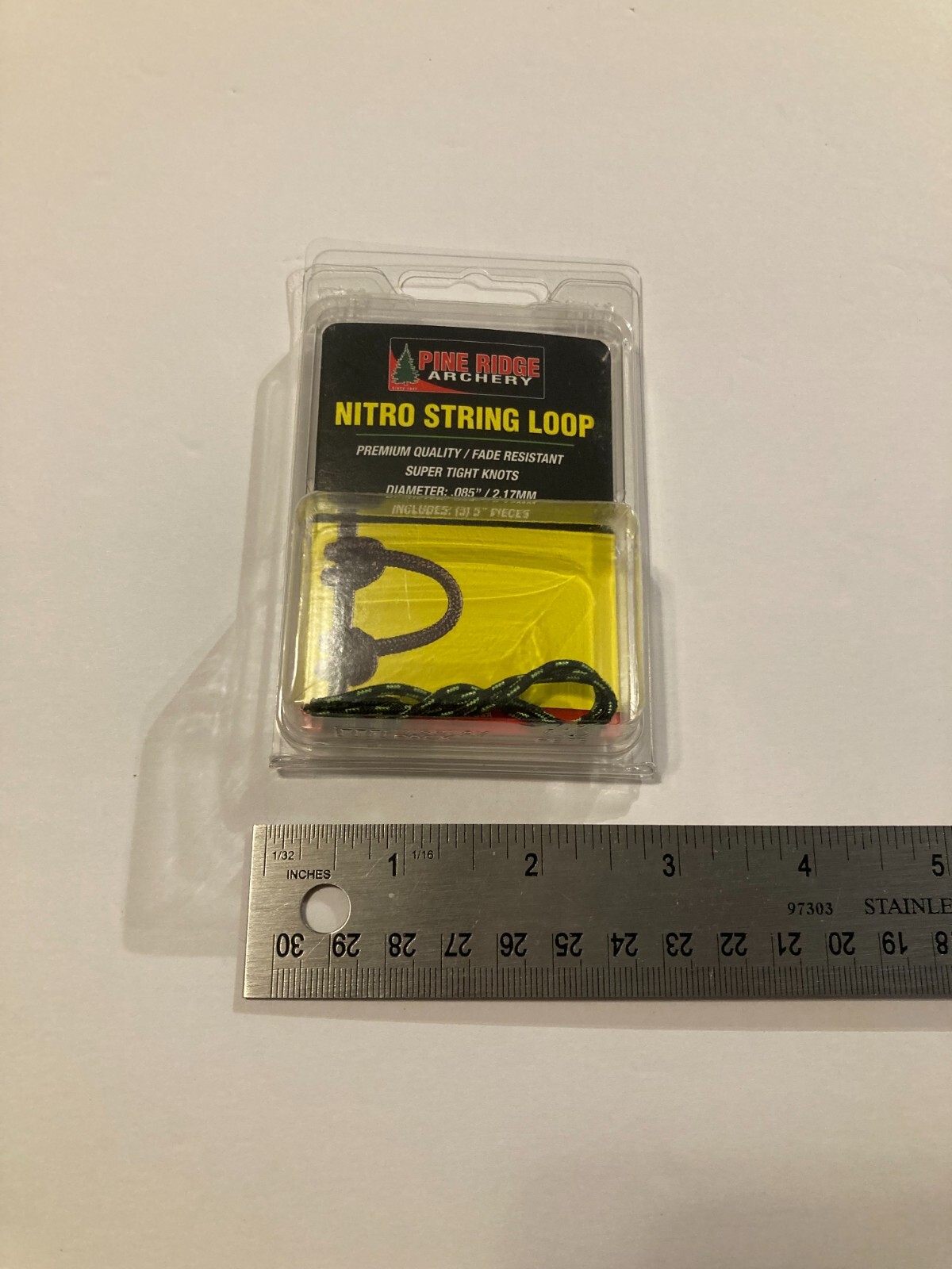 2 Pine Ridge Nitro String D Loop .085" 5" Length Bow Hunting Archery Target Lime