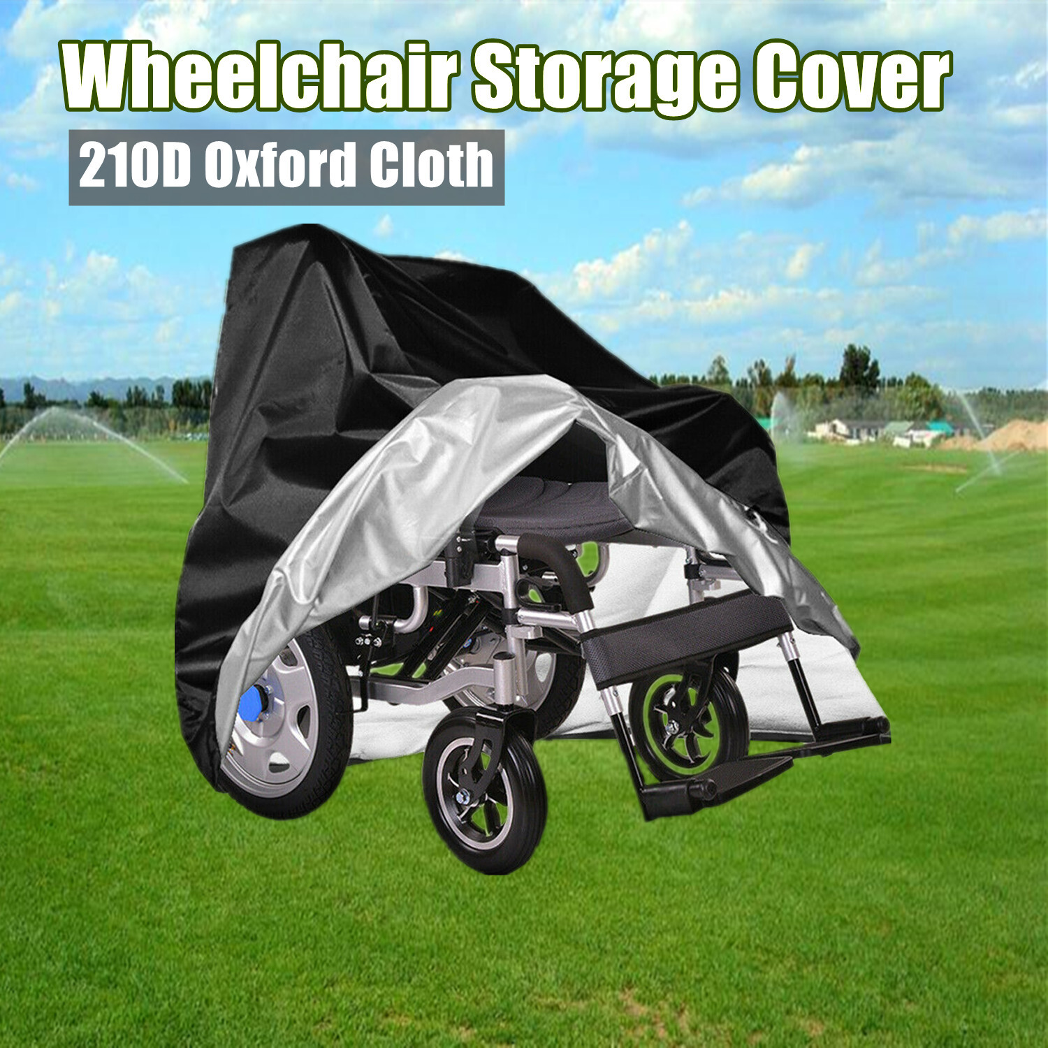 Waterproof Wheelchair Storage Cover For Electric Wheelchairs 210D Oxford Cloth