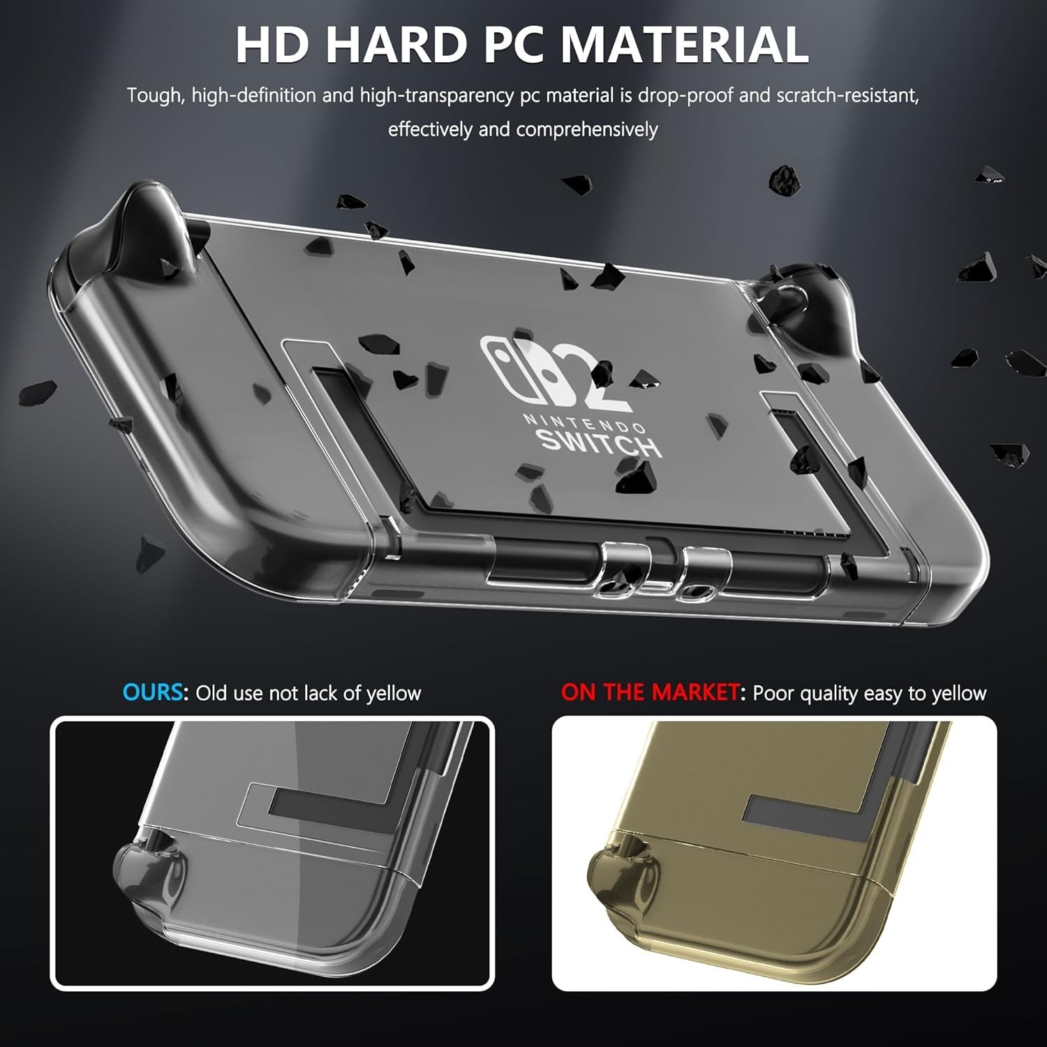 Clear Protector Case Compatible w/ Switch 2 MODEL HGS-17123 Soft Silicone