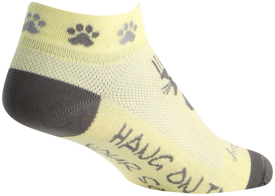 SockGuy Classic Low Socks Women's S/M Yellow/Gray Athletic Socks