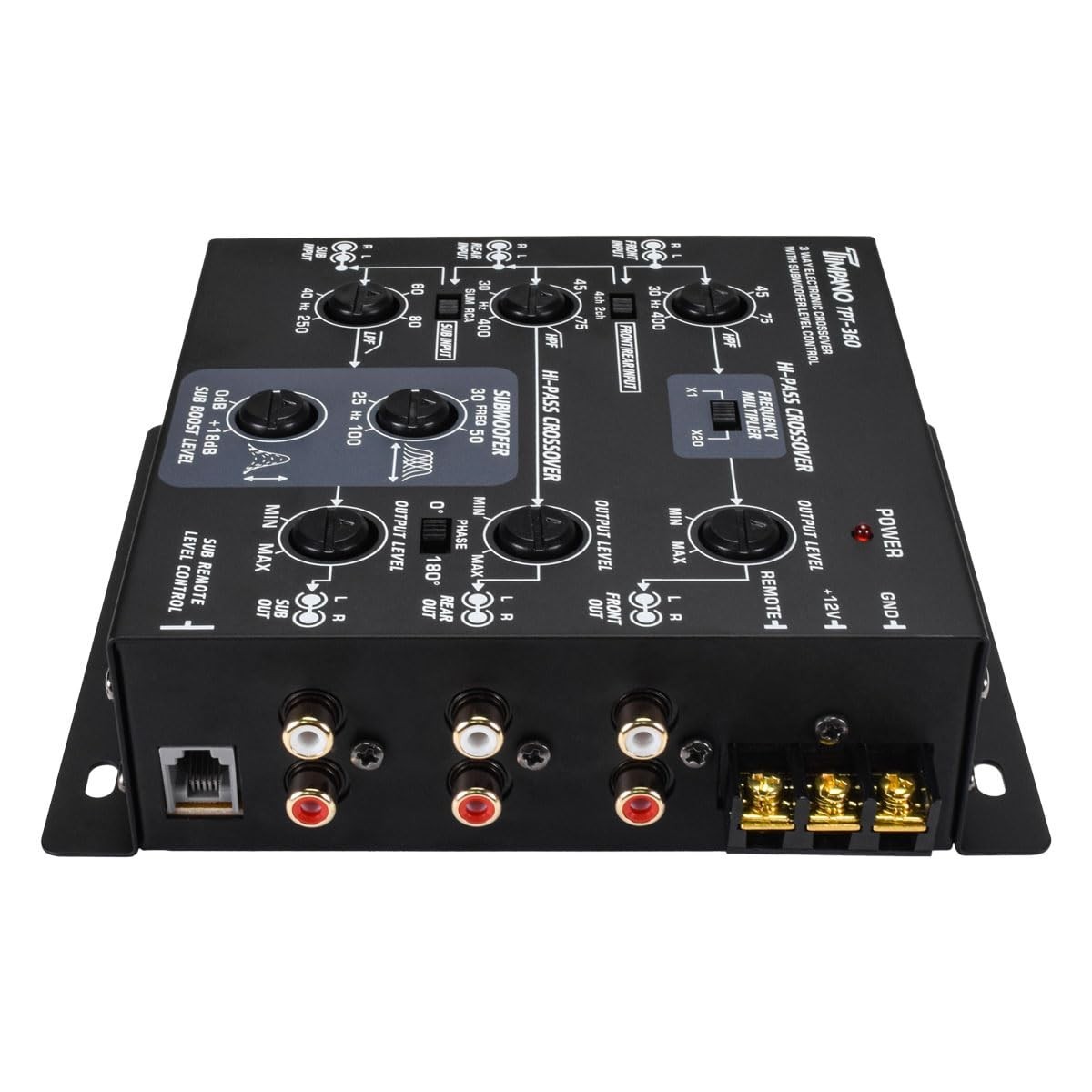 3-Way Electronic Crossover Subwoofer Control//-~