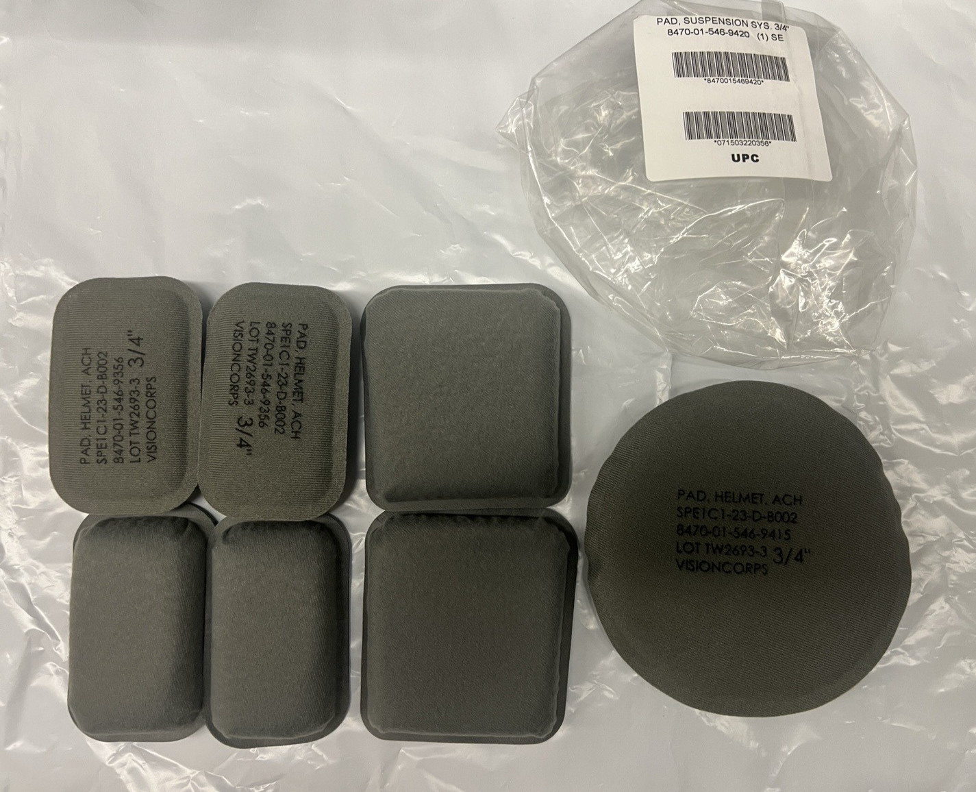 ACH Helmet Pad Replacement Set 7 Piece Advanced Combat Helmet LWH ECH IHPS