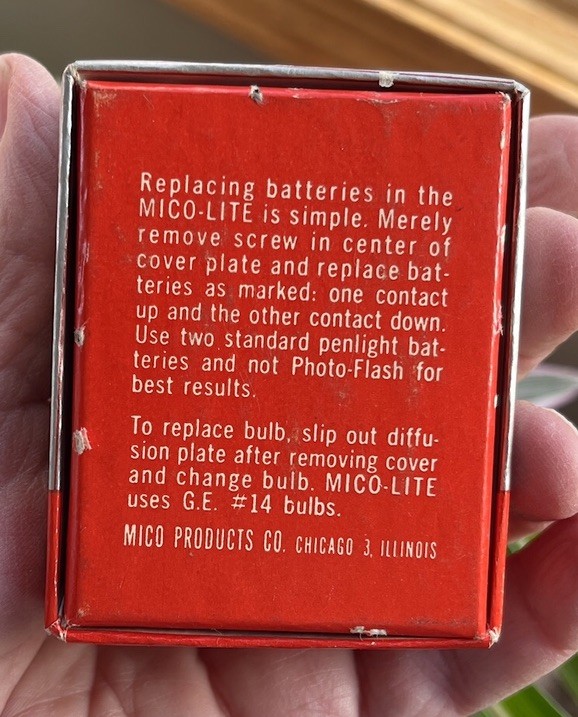 Vtg Micro-Vue Micro Lite BOX ONLY Chicago, IL BOX ONLY