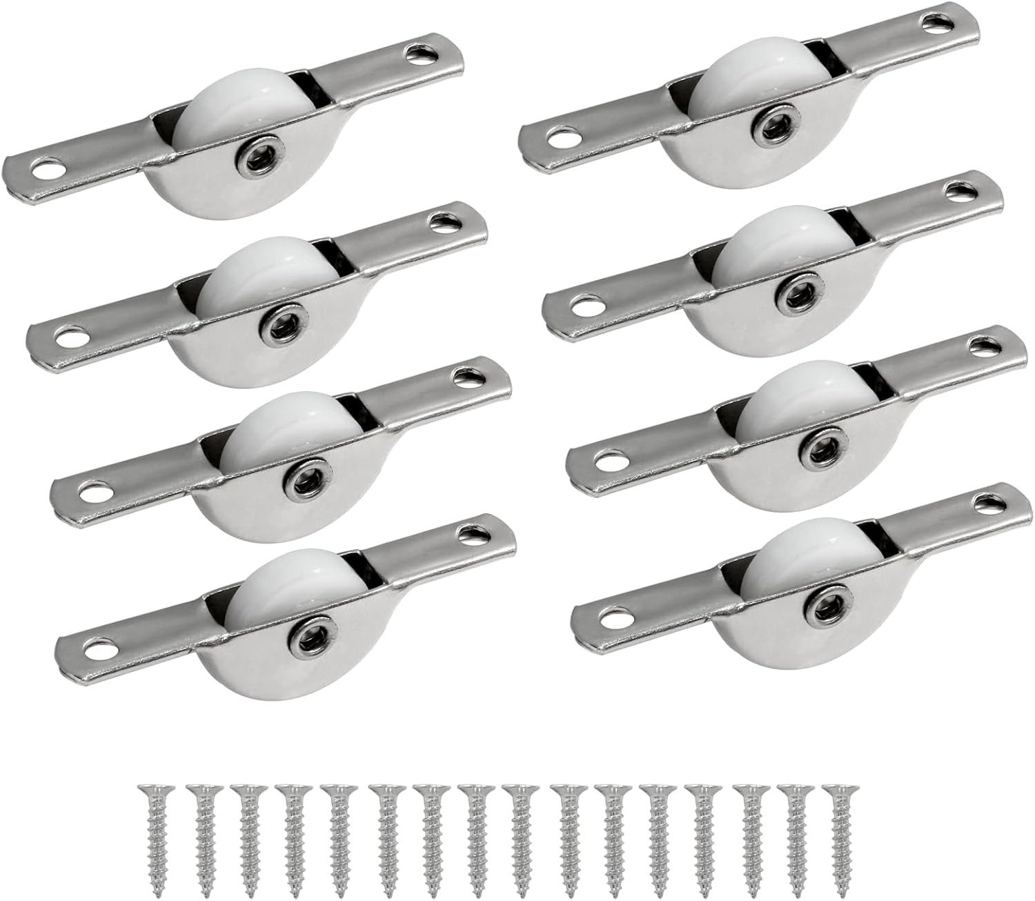 8Pcs 18Mm Sliding Door Pulley Furniture Roller Wheels for Screen Door Closet