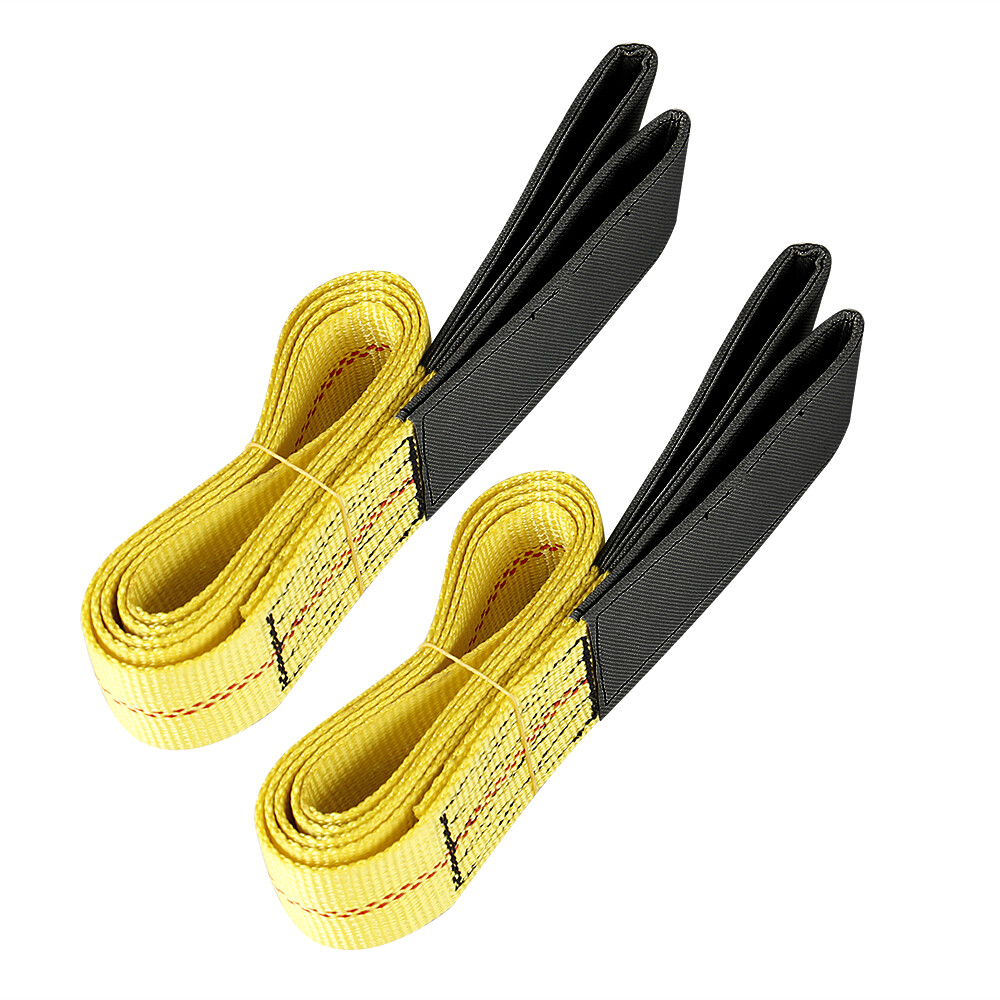 2Pack 2" x6FT Lifting Sling Straps with Heavy Duty Flat Loops Performance Strap