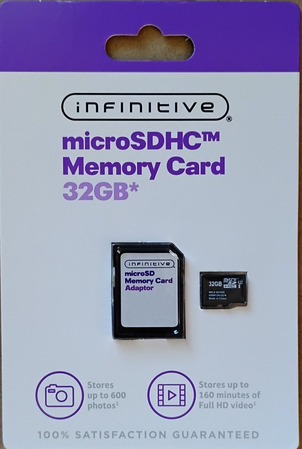 Infinitive 32GB microSDHC Memory Card | Includes SD Adapter – Stores Photos & HD