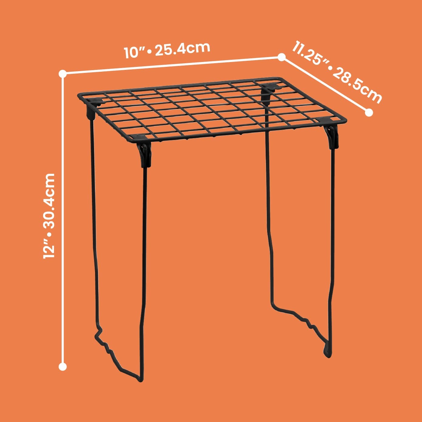 LockerMate Stac-A-Shelf Locker Organizer Shelf, Stackable, Standard, Black