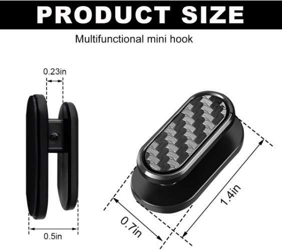 4 PCS Self-Adhesive Car Dashboard Hooks, Universal Multifunctional Hanging Stora
