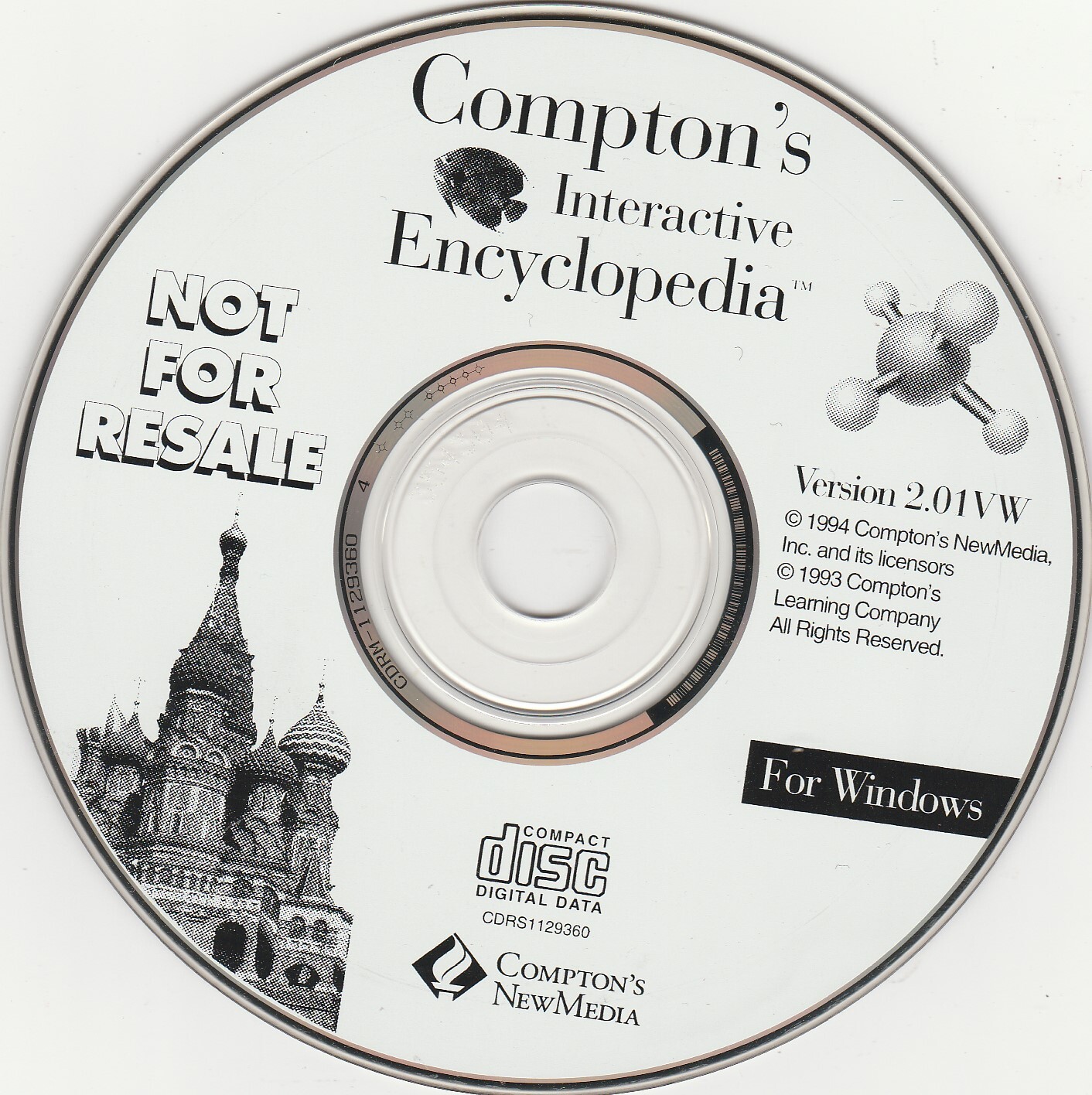 Compton's Interactive Encyclopedia Version 2.01VW for Windows  1994 ~ CD-ROM