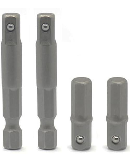 1/4 hex to Square socket adapter,6.35mm Socket Bit Adapter,Power Tool