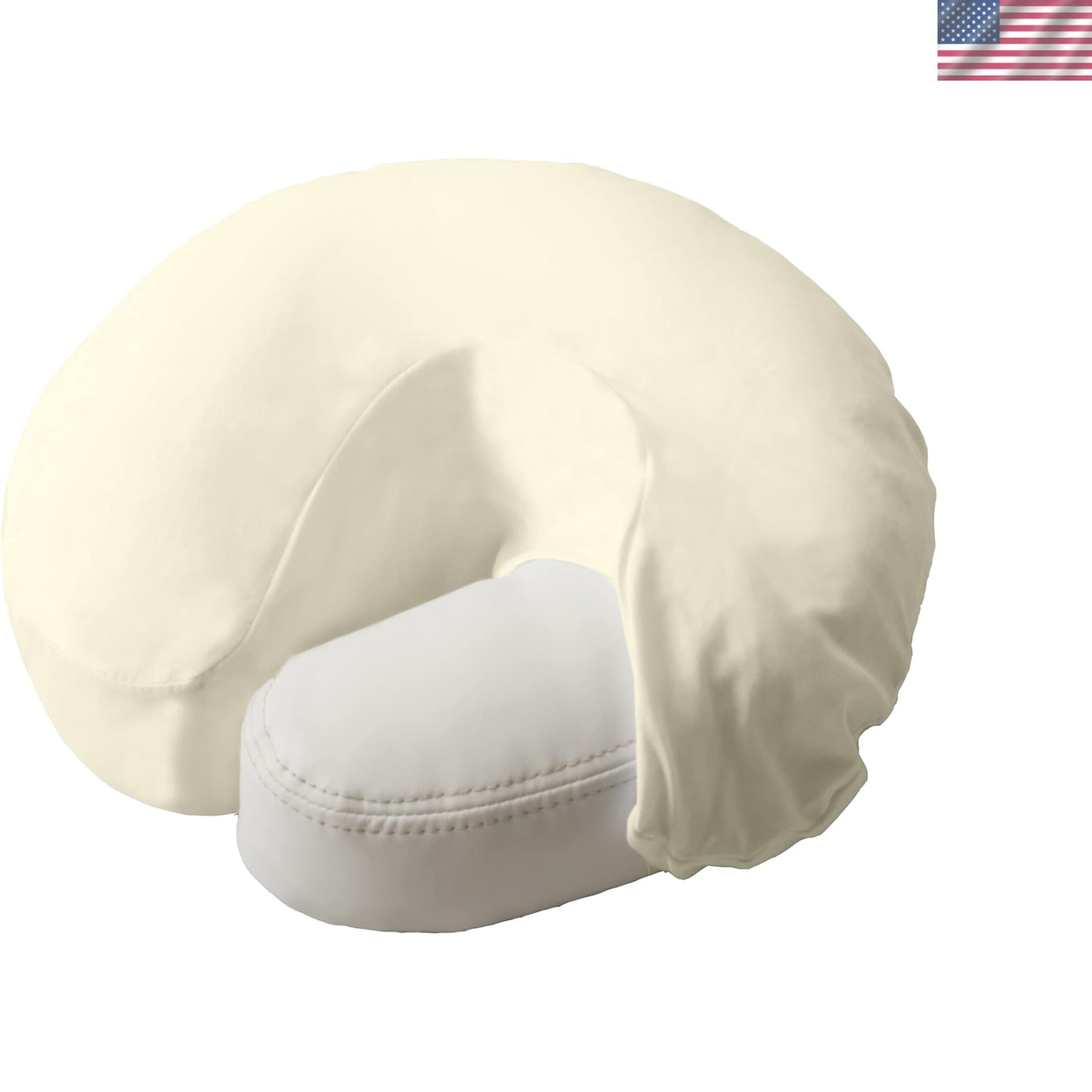 Professional Microfiber Massage Table Pillow Cover - Soft, Reusable, Cream Color