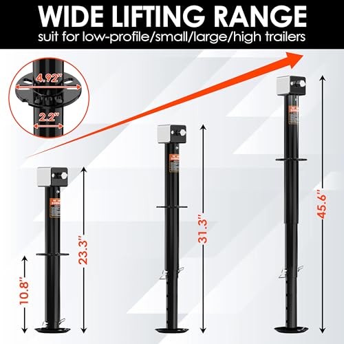 Upgrade 5000 lbs Trailer Jack, A-Frame Dirll Trailer Jack, 23" Vertical