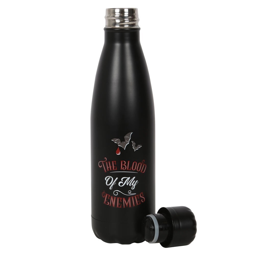 The Blood Of My Enemies Metal Water Bottle Gift Boxed Gothic Black Goth killstar