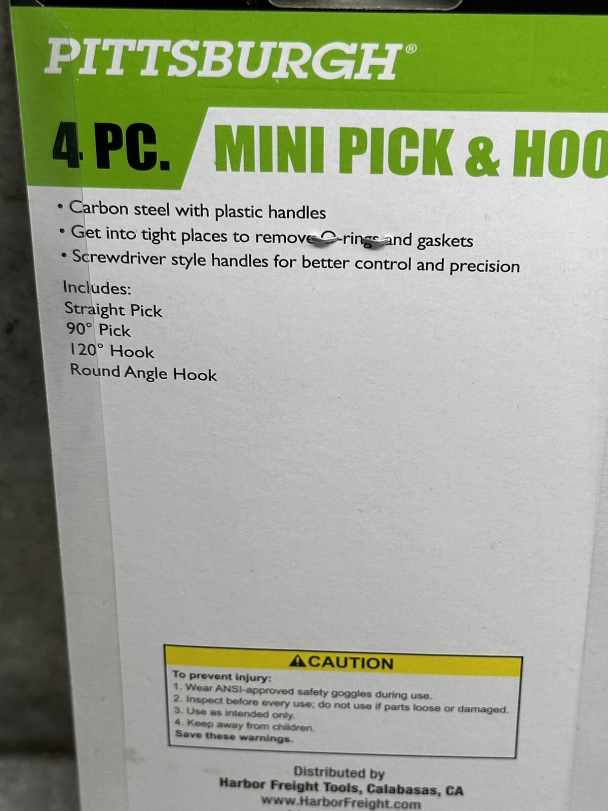 NEW Pittsburgh Mini Pick and Hook Set. 4-pc Precision, Multi -Use