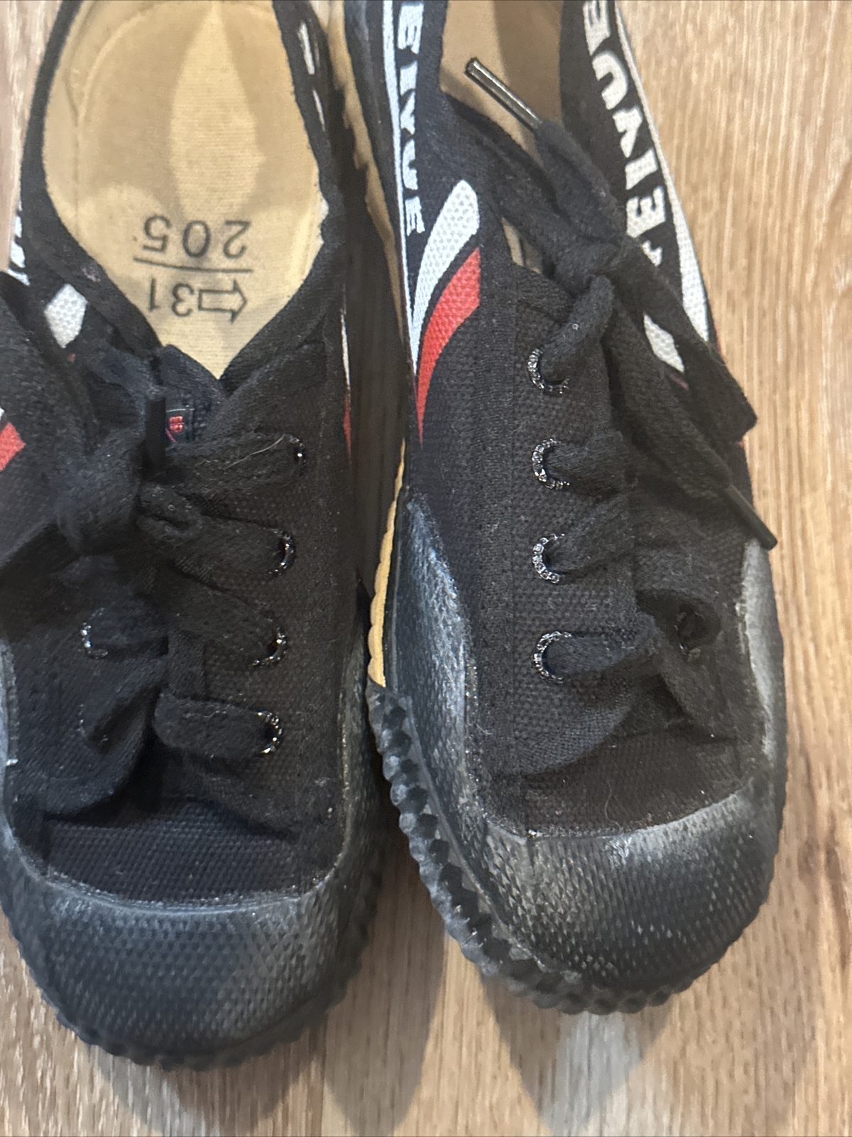 Feiyue Top One Martial Arts Shoes Black Ergonomic Wide Toe Box Play kids Size 13