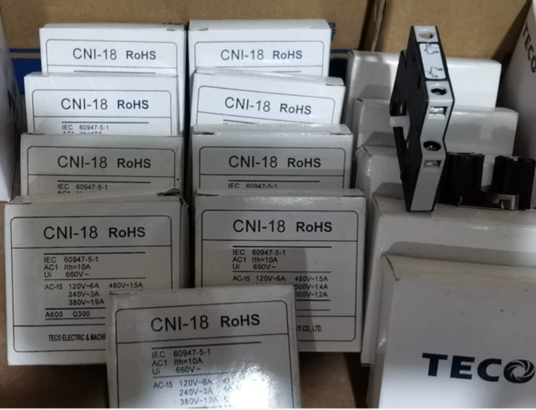 1PC New TECO Contactor auxiliary contact CNI-18 #LL