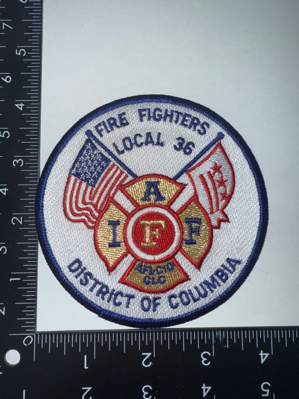 Washington D.C IAF Local 36 Firefigher Union Patch District of Columbia Obsolete