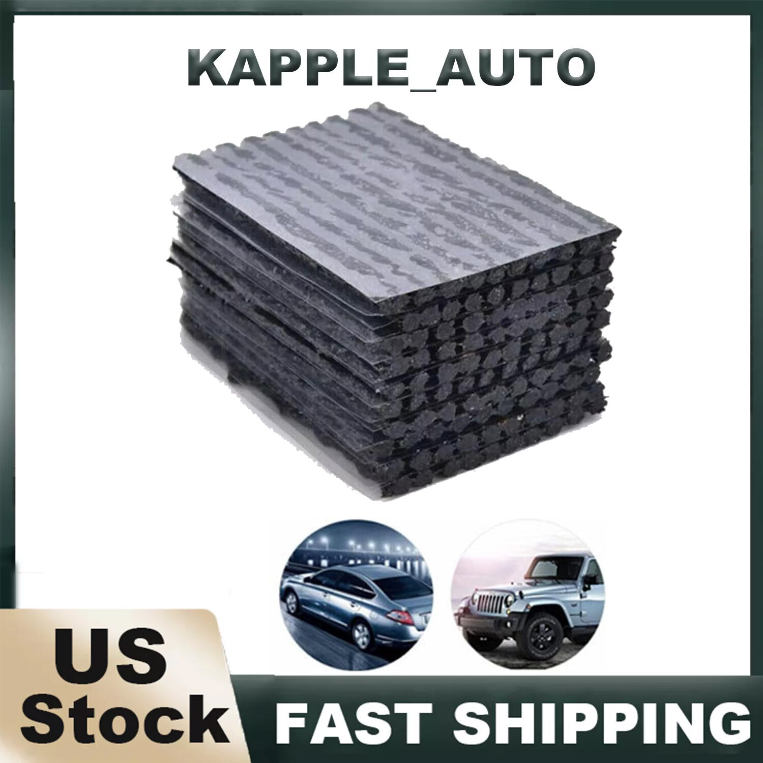 100X Tire Repair Plug Kit Car Tubeless Seal Plug Strip Puncture Recovery Tyre US