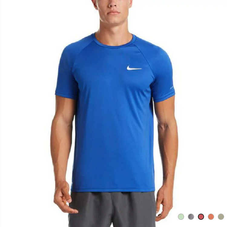 Nike Swim Hydroguard T-Shirt Dri Fit Mens M L XL UPF40 Nike Blue Gray Navy Red