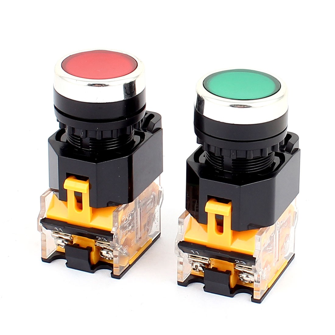 1Pair LA38/203 AC 400V 10A Momentary 1N0 1NC Push Button Switches