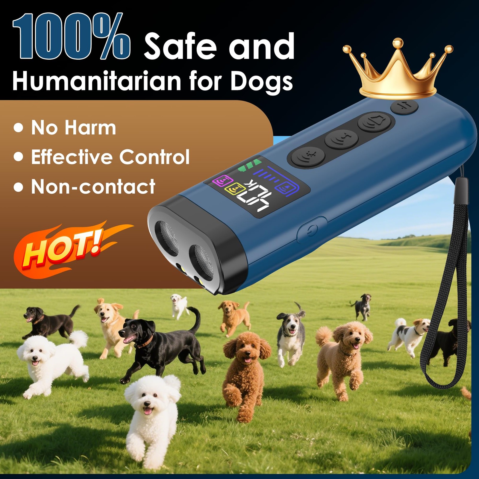 Dog Bark Deterrent Device, 65 FT Range,3X Ultrasonic Bark Deterrent Device & ...