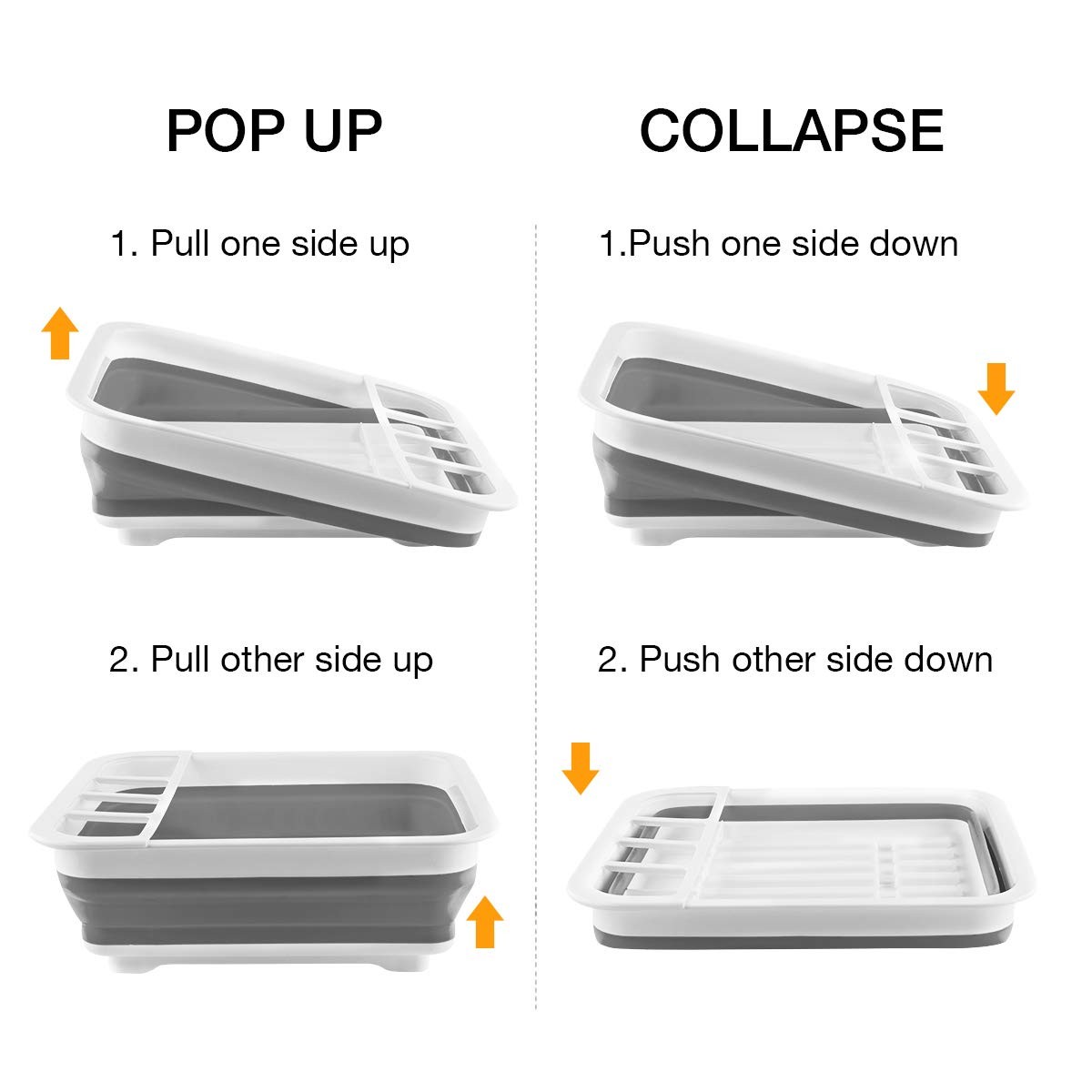 Collapsible Dish Drying Rack Portable Kitchen Drainer for RV Camping