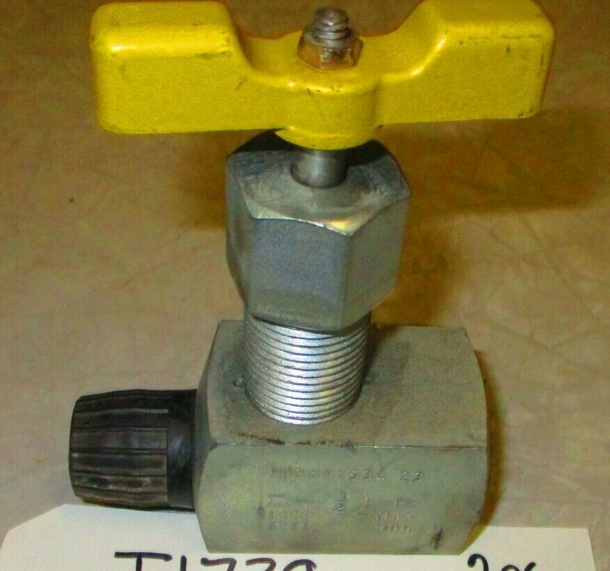 MARSH N1534 Needle Valve 1/2" Male NPT x Female NPT 10,000 PSI Hard Seat