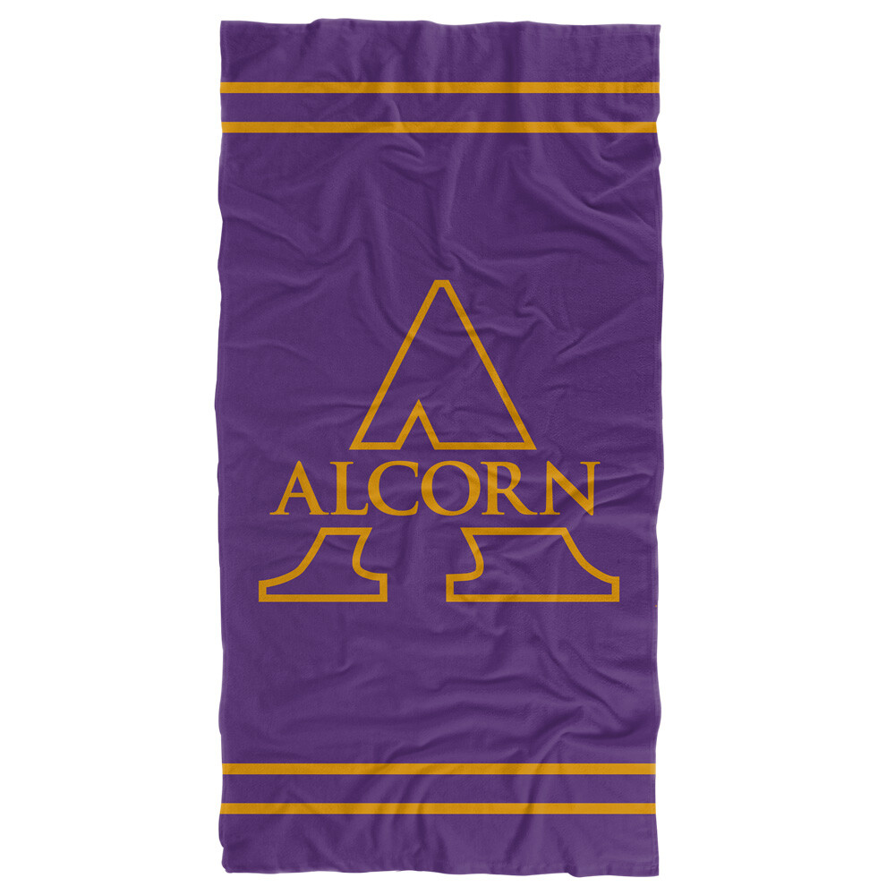 Alcorn State University Beach Towel/Bath Towel, 30"x60" Stripes