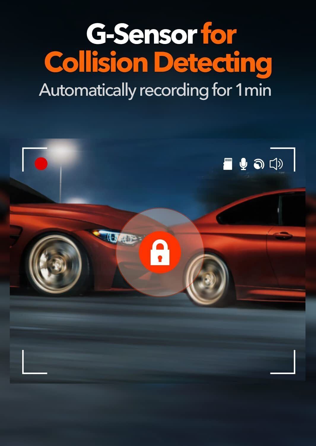 Dash Recording for with Car Camera 2.5K Cam APP Dash i03 Control Loop WOLFBOX