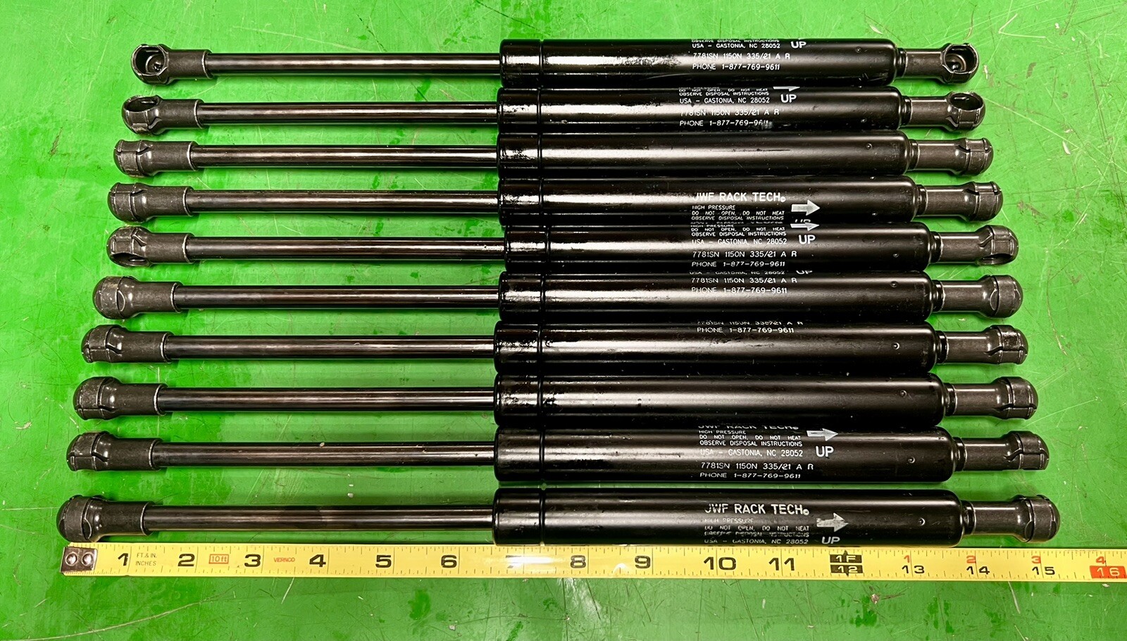 JWF TECHNOLOGIES 7781SN GAS SPRING HIGH PRESSURE 8 STROKE⚡LOT OF 10⚡SHIPS FREE⚡