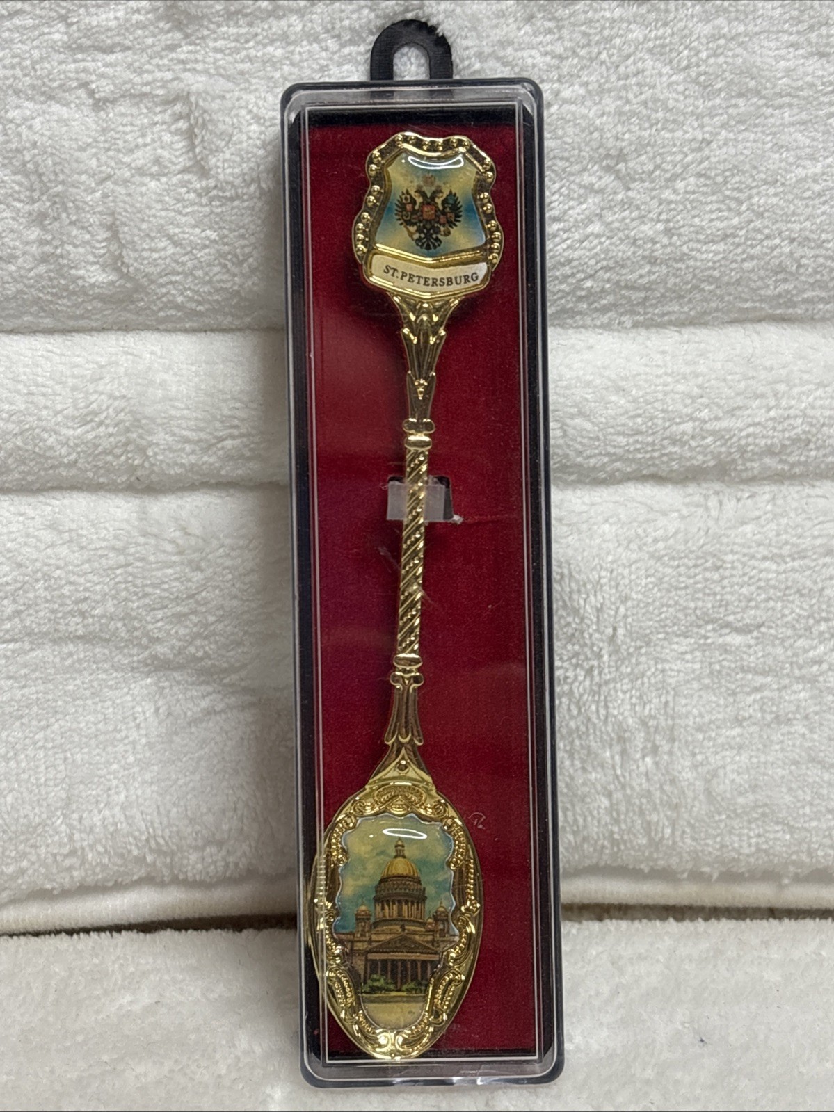 St. Petersburg Gold Souvenir Spoon - St. Isaac’s Cathedral Vintage