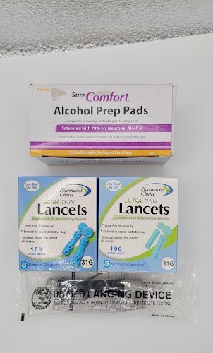 Lot of 2x31 Gauge Lancets + Lancing Device + Alco Prep Pads + BONUS Lancets