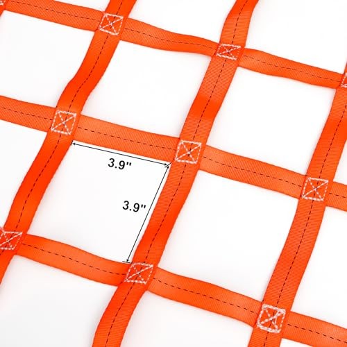 Safety Lifting Net Straps, 3.28'x3.28' Cargo Lifting Net, Flat Nylon Large