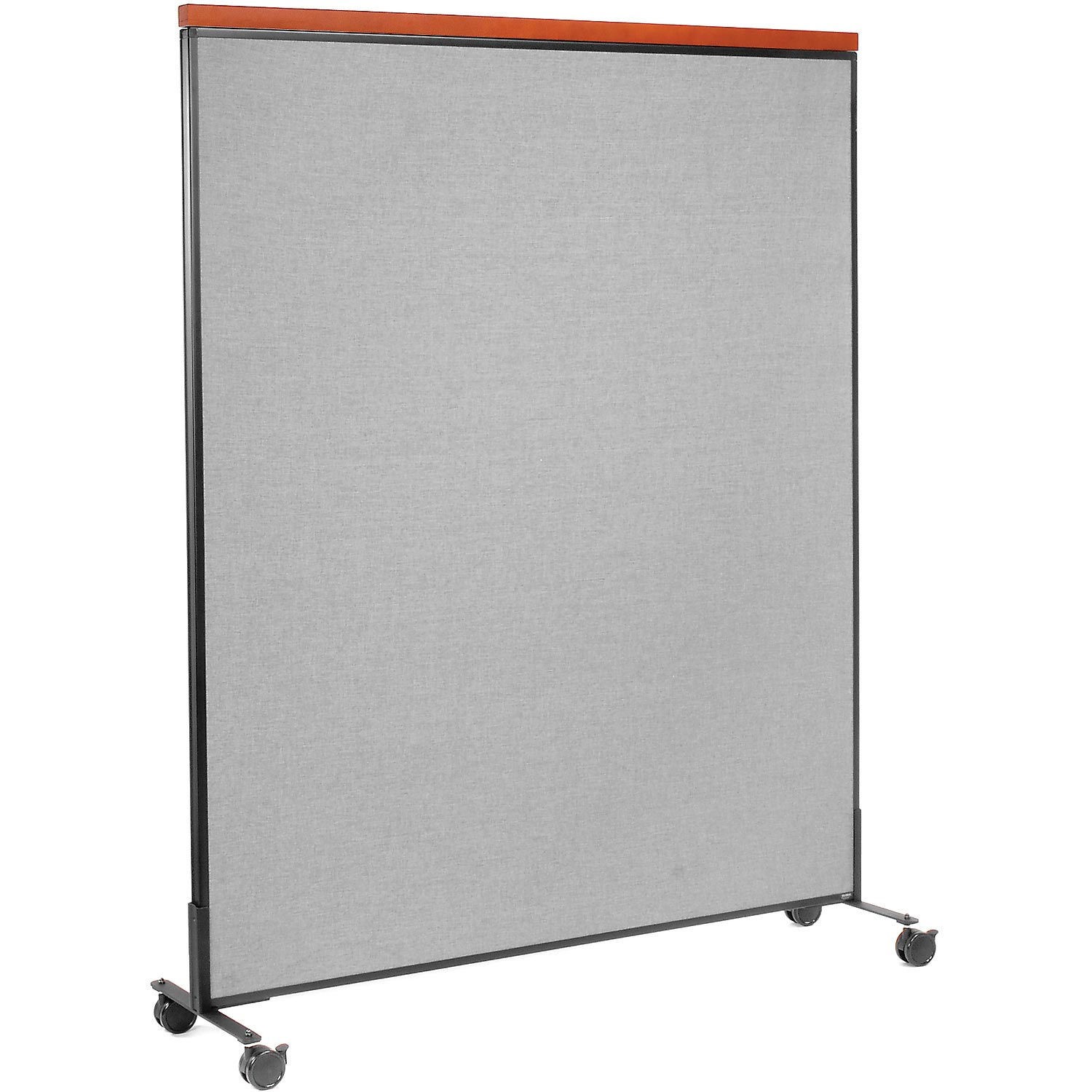 60-1/4"W x 100-1/2"H Deluxe Mobile Office Partition Panel Gray