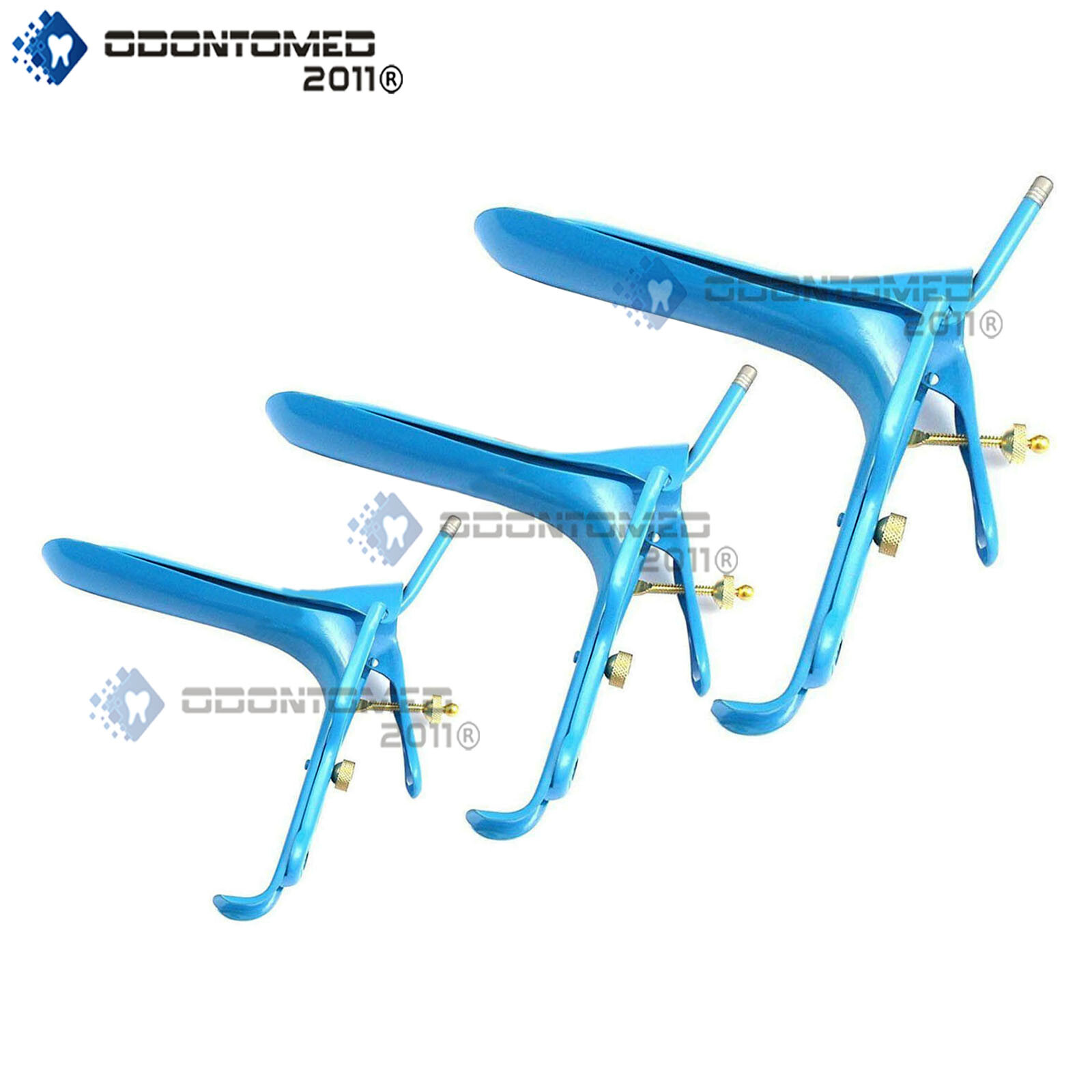 ODM Lot Of 3 Pcs Blue Coated Lletz Leep Graves Speculum Small,medium,large