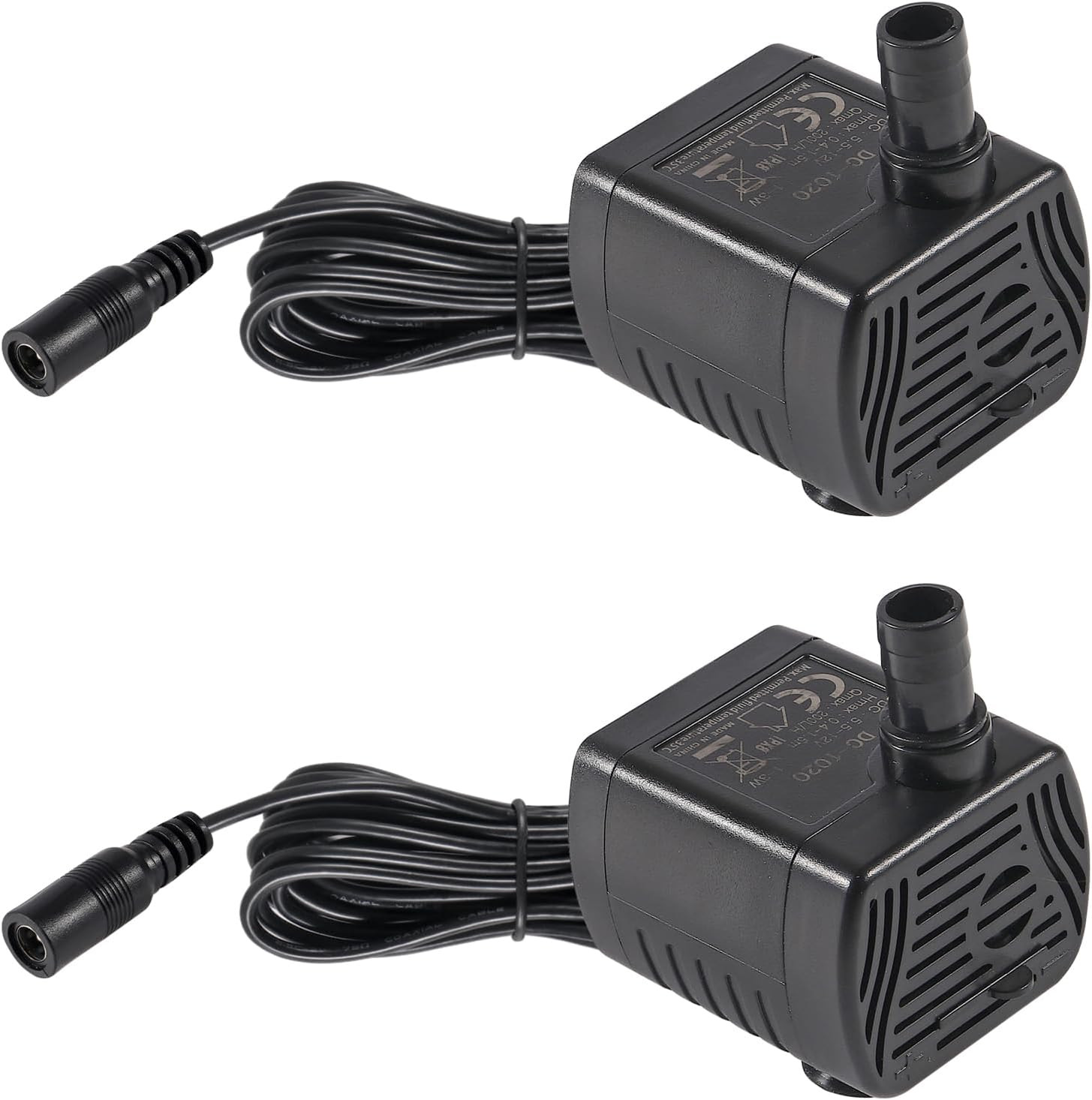 2Pcs DC5.5V-12V Mini Submersible Water Pump 1W-3W Small Fountain Pump for Aquari
