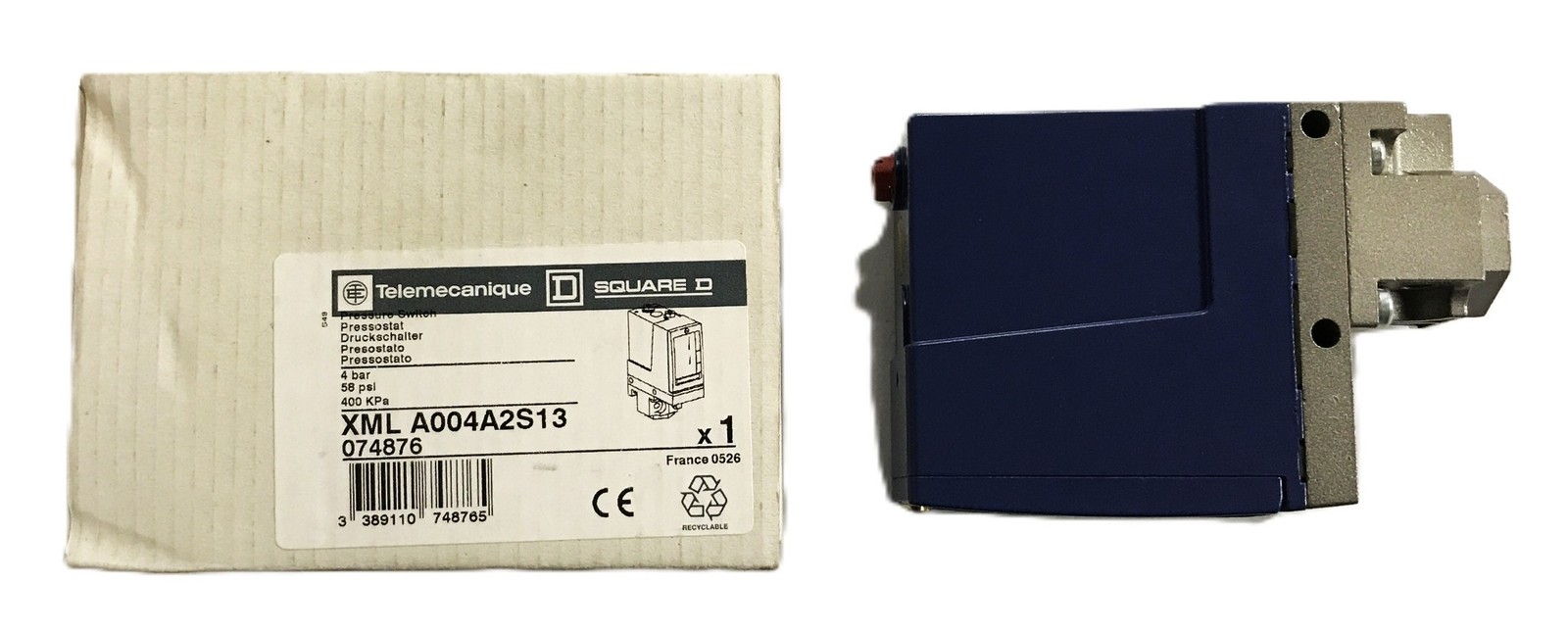 Telemecanique Pressure Switch XML-A004A2S13 NOS